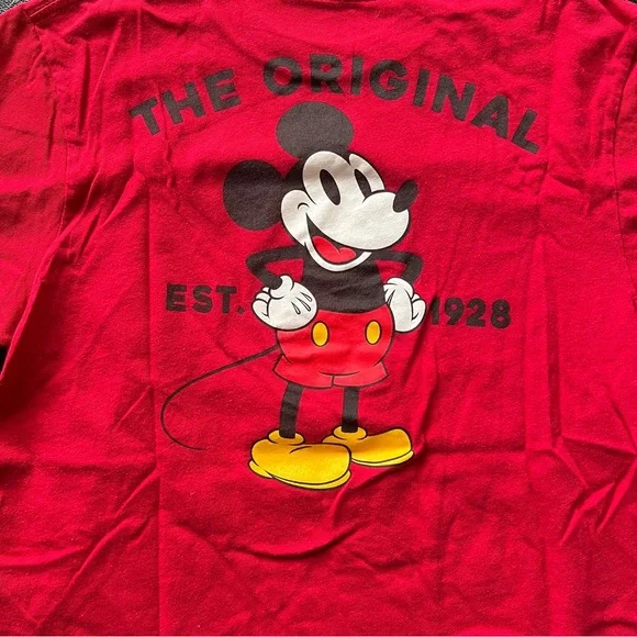 Vans x Disney Kids Red The Original Mickey Mouse Graphic T Shirt Size 4/Small - Picture 5 of 6